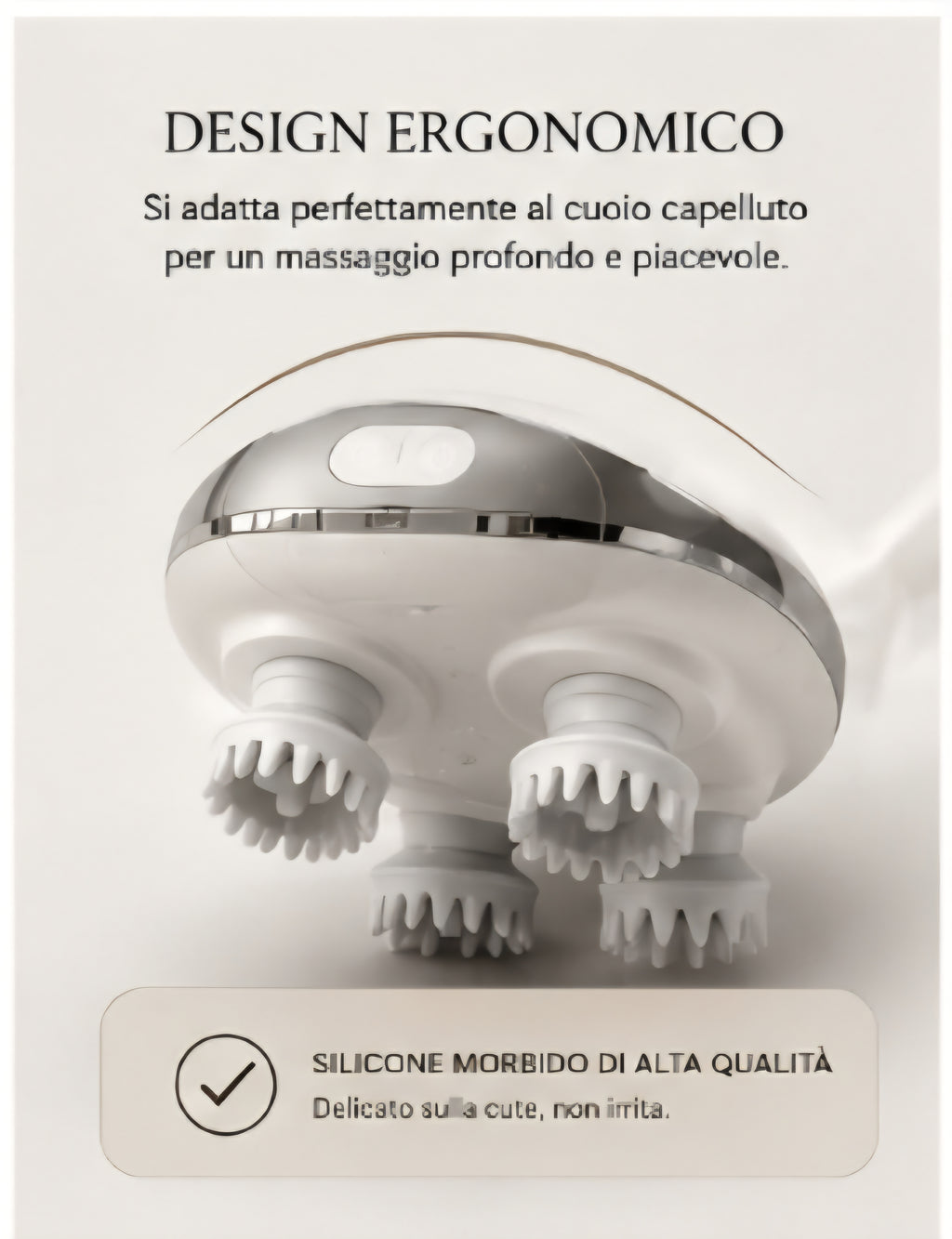 ZARELYN™ Ritual Scalp Massaggiatore per cuoio capelluto IPX7 con luce rossa, calore rilassante e ricarica magnetica USB.