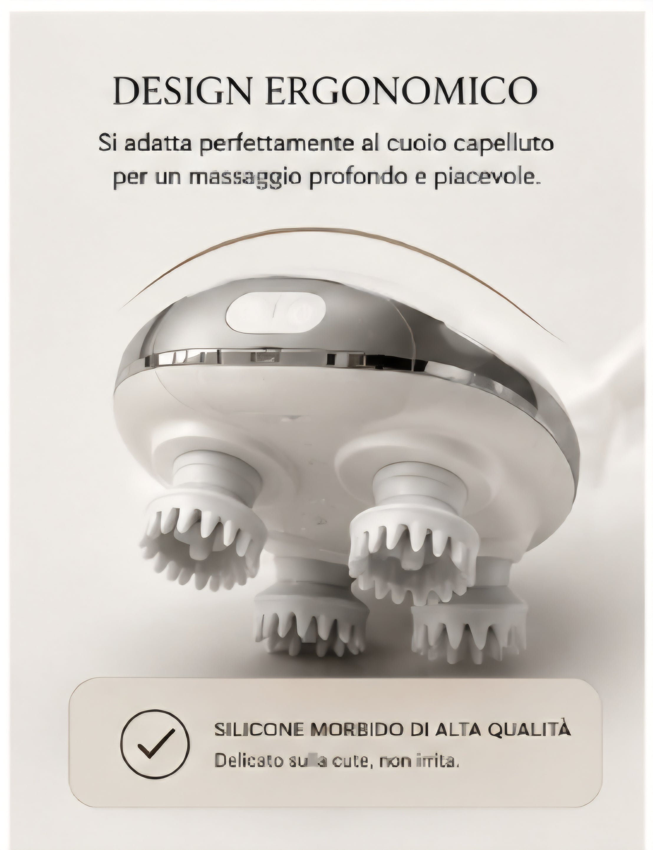 ZARELYN™ Ritual Scalp Massaggiatore per cuoio capelluto IPX7 con luce rossa, calore rilassante e ricarica magnetica USB.